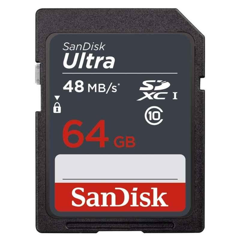 Sandisk 64GB Black Secure Digital Card Memory Card, SDSDUNB-064G-GN3IN