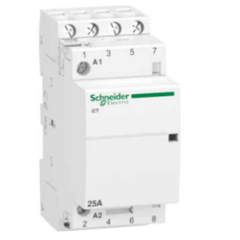 Schneider Acti9 25A 220-240V 4-NO 4 Pole White Contactor, A9C20834
