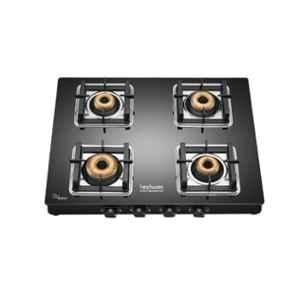 Hindware Arsenio 4B AI Glass Top Cooktop with 4 Brass Burner & Automatic Ignition, CT 100232