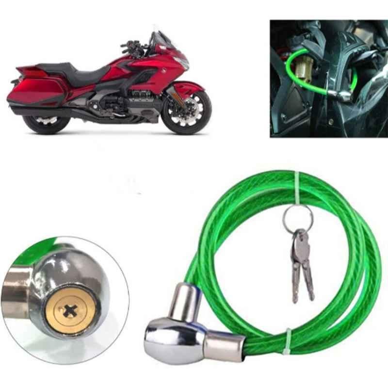 Auto Pearl PVC & Plastic Green Heavy Duty Cable Lock for Gold Wing, 268