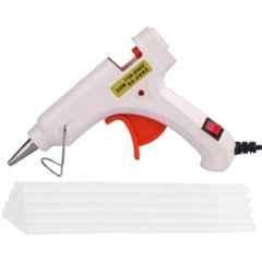 Gunstick 20W White Glue Gun with 20 Pcs Transparent Glue Sticks