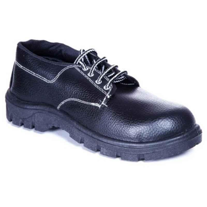 Safari Labour Steel Toe Black Work Safety Shoes, Size: 9