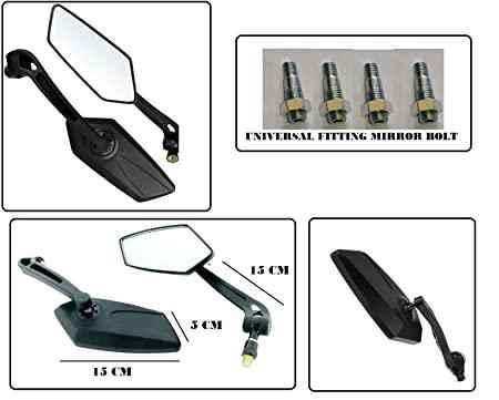 Buy AOW Fancy Small 5 Edge Rear View Mirror for Bajaj Pulsar 150 DTS i Pack of 2 Online At Price 909