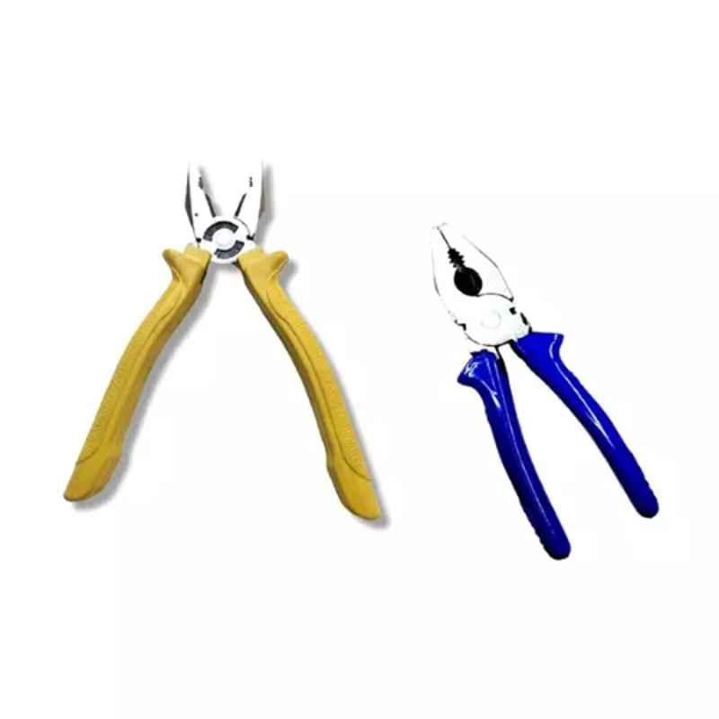 Sky Blue 2 Pcs 7.8 inch Lineman Plier Combo, SBE_PLIER_COMBO_MOD_01660