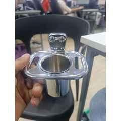 Plantex Tumbler Holder for Bathroom/Toothbrush Holder/Toothpaste Holder/Bathroom Accessories Chrome