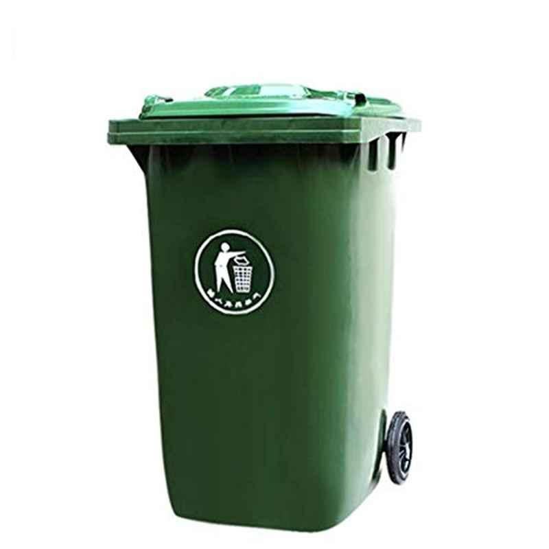 Generic 120L Plastic Waste Outdoor Storage Garbage Bin, Size: Large