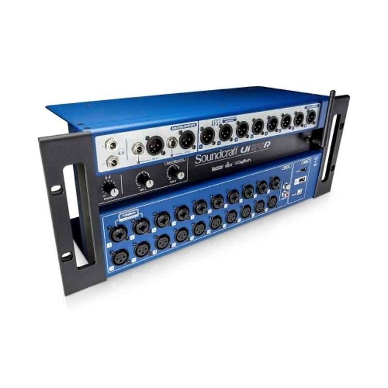 Soundcraft Ui24R 20kHz Black & Blue Digital Audio Mixer with 24 Channels & Wireless Control