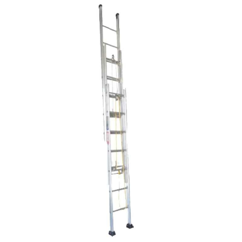 Wallclimb 19+19+19 Step Aluminum 3Ext Ladder, WAL3EXT19