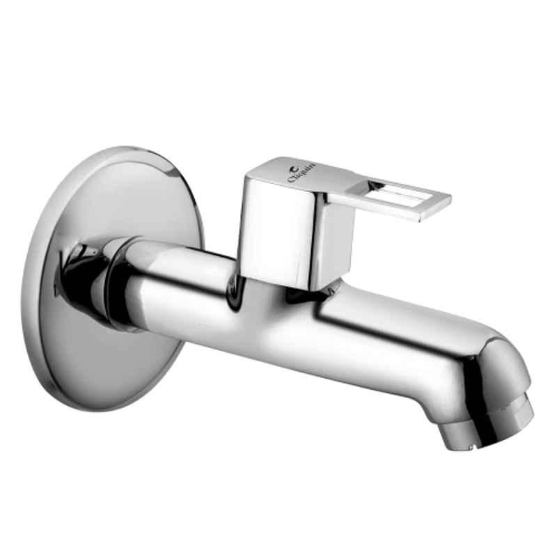 Cliquin Squarecut Brass Silver Chrome Finish Long Body Bathroom Tap