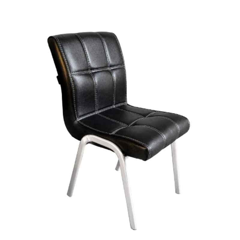 Aayra 120kg Engineered Wood Black Dining Chair, DFC12300