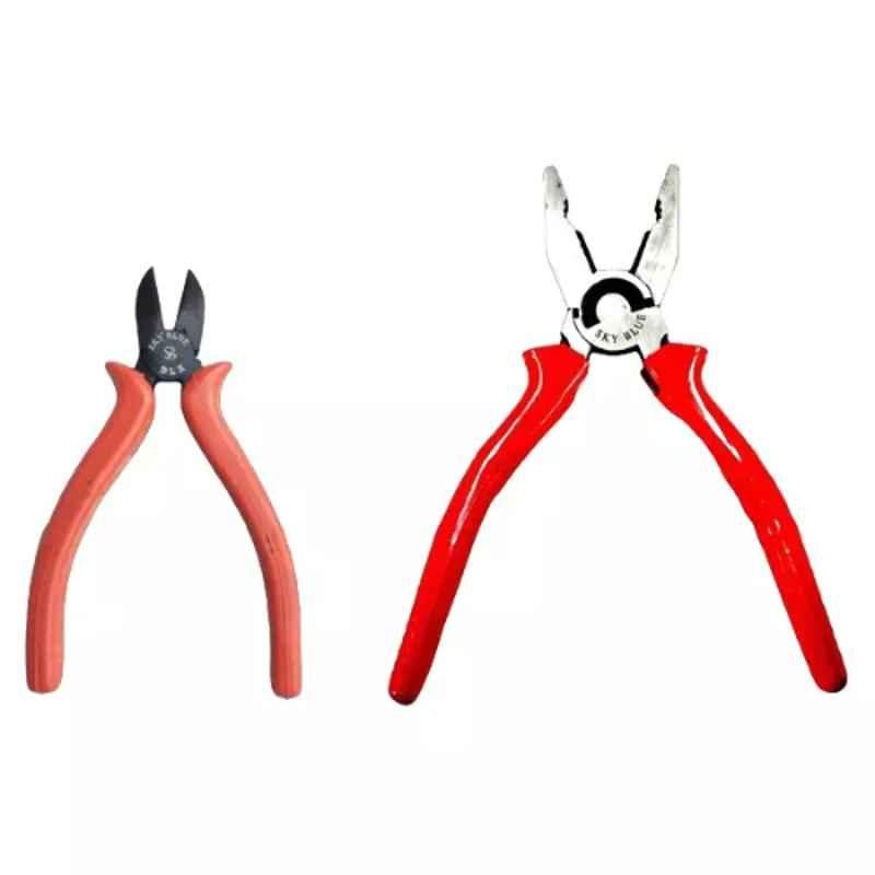 Sky Blue 2 Pcs 8 inch Lineman Plier Combo, SBE_PLIER_COMBOS_COMBO_781