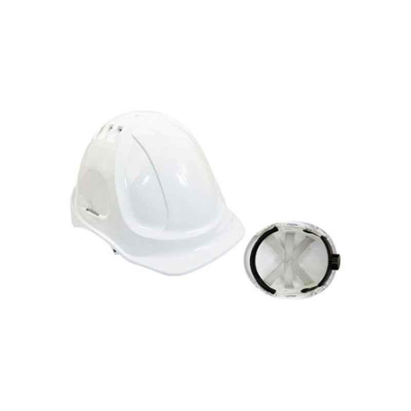 Vaultex White Ventilated Safety Helmet with Ratchet Suspension, VAUL-AB52
