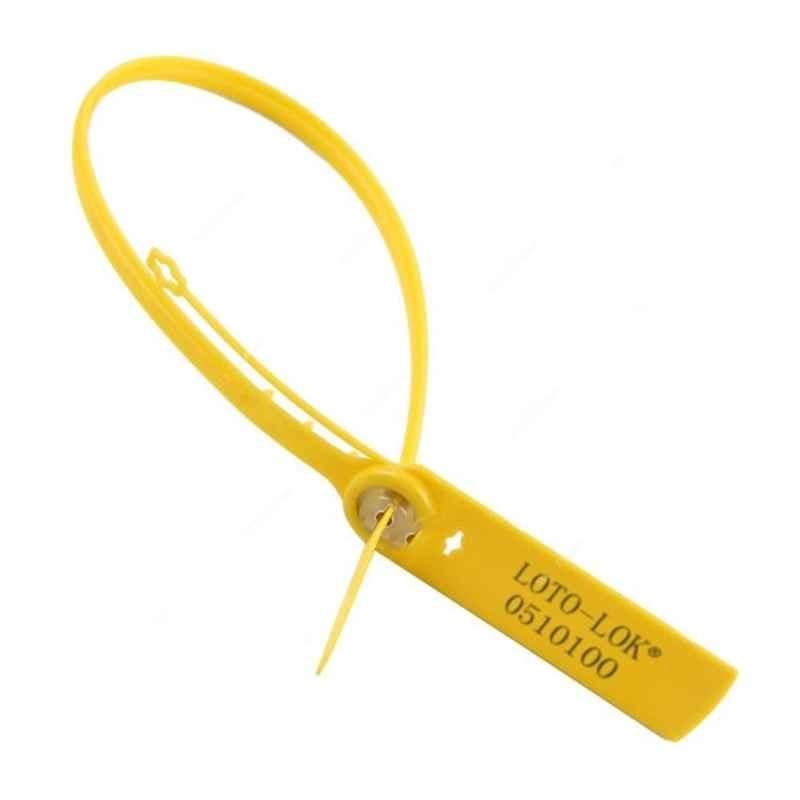 Loto-Lok 375mm Polypropylene Yellow Security Seal, PS-375-YL (Pack of 50)