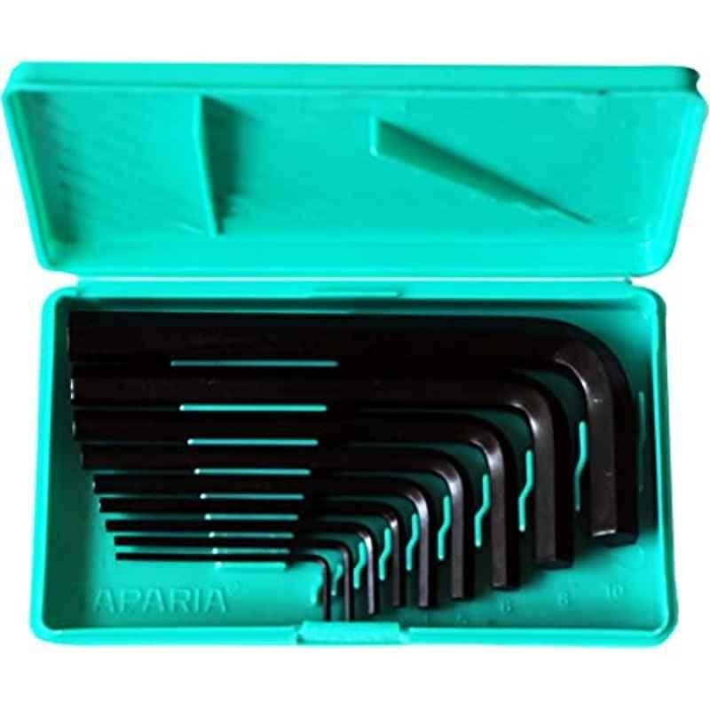 Taparia 10 Pieces Black Finish Allen Key Set in Box Packing, KI 10 V