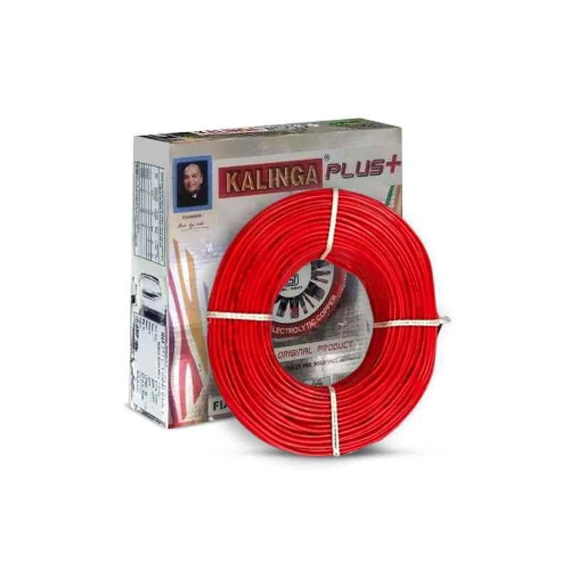 Kalinga Plus 10 Sqmm Single Core Red FR PVC Housing Wire, Length: 90 m