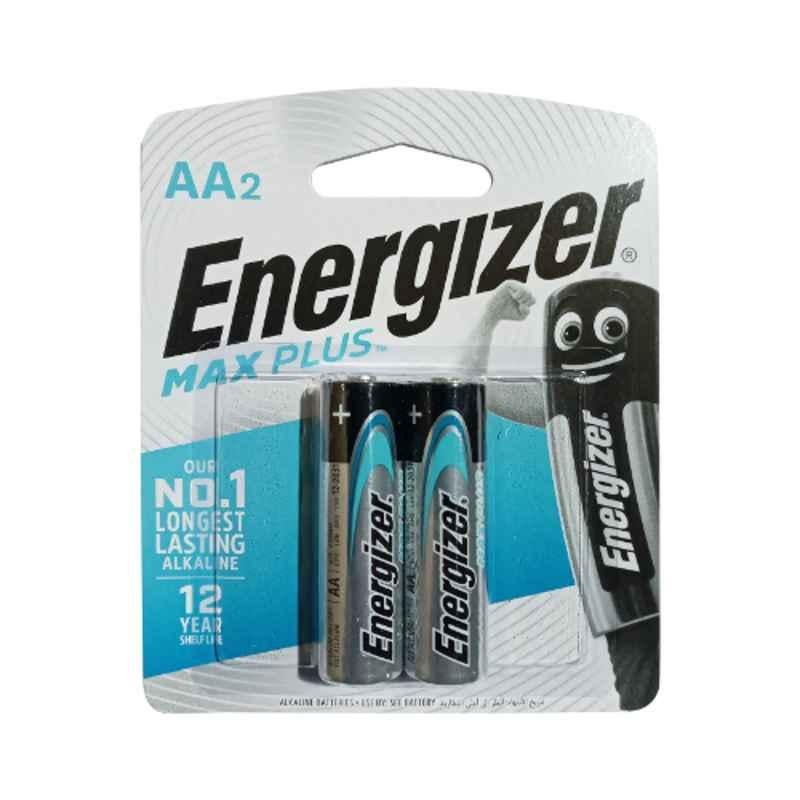 Energizer Max Plus 1.5V AA Alkaline Battery for Power Demanding Devices, EP91BP2T (Pack of 2)