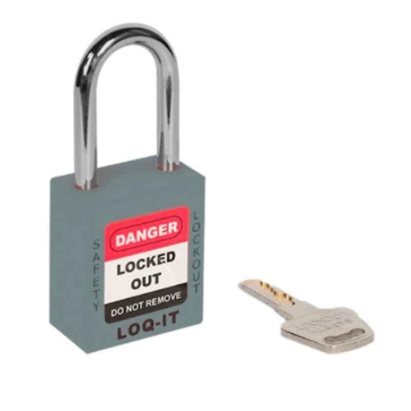 LOQ-IT 20mm Nylon Grey Safety Lockout Padlock, PD-LQGYKDS38