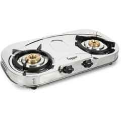 Fogger 2 Burner Stainless Steel Silver Manual Ignition Gas Stove with 2 Years Warranty
