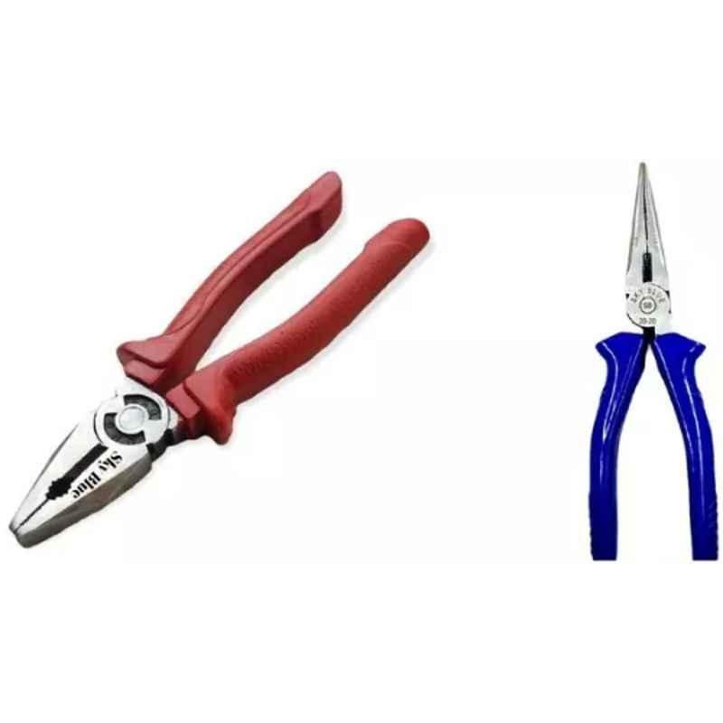 Sky Blue 2 Pcs 7.8 inch Lineman Plier Combo, SBE_PLIER_COMBO_MOD_00490