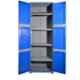 Cello Novelty 38.1x61x180.3cm Plastic Blue & Grey Large Cupboard with Lock