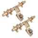 Smart Shophar 10 inch Brass Gold Silver Qeez Ganesha Aldrop, SHA14AL-QEEZ-GS10-P2 (Pack of 2)