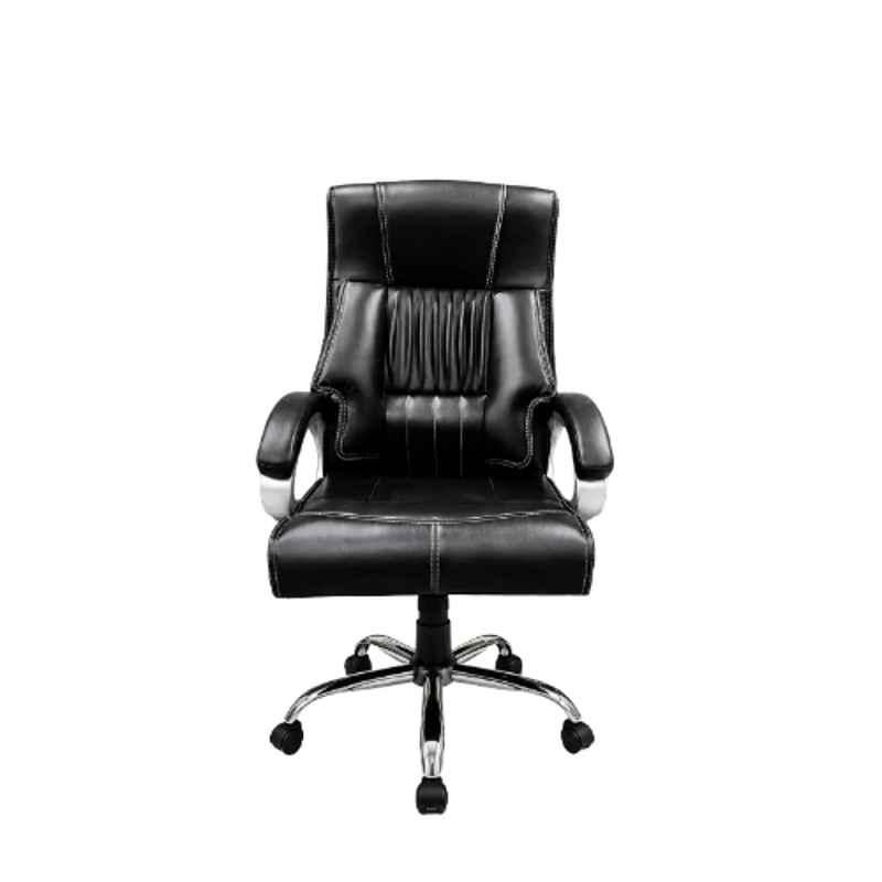 Aayra Leather Black High Back Armrest Ergonomic Office Chair, DESINED BOSS CHAIR 004