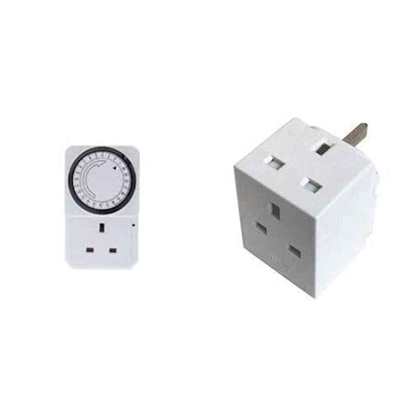 Abbasali 24 Hour Progmable Timer with Multiplug