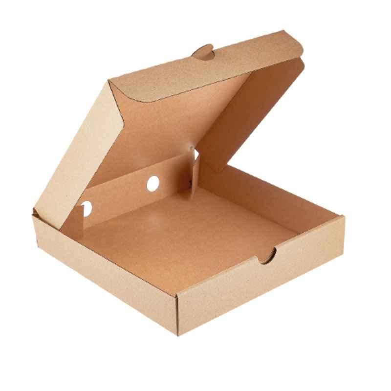 Hotpack 5Pcs 33x33cm Brown Pizza Box Set, HSMPB3333P