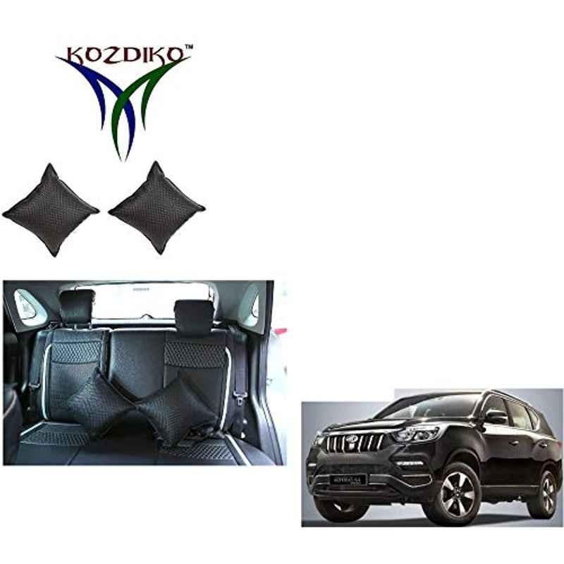 Kozdiko 2 Pcs Black Car Seat Cushion Pillow Set for Mahindra Alturas G4