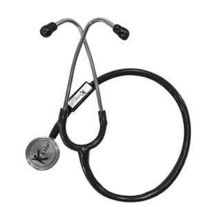 K-Life Aluminium Diaphragm Single Head  Black Acoustic Stethoscope, ST-01