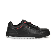 Perf Hercules Buff Apollo Grain Leather Composite Toe Black Safety Shoes, Size: 11