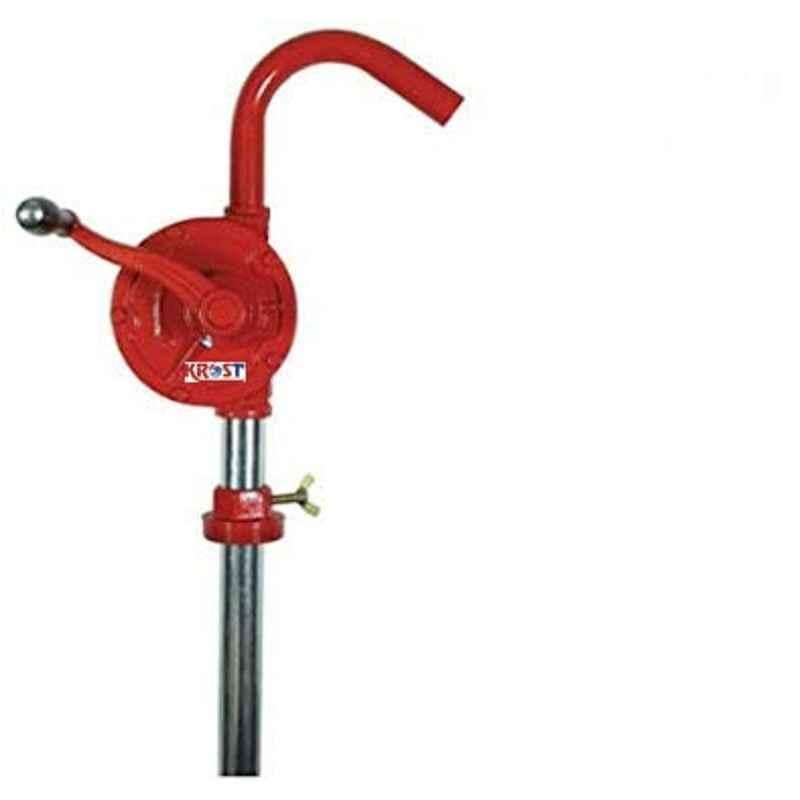 Krost Metal Rotatory Hand Operated Barrel And Oil Drum Pump (Red)