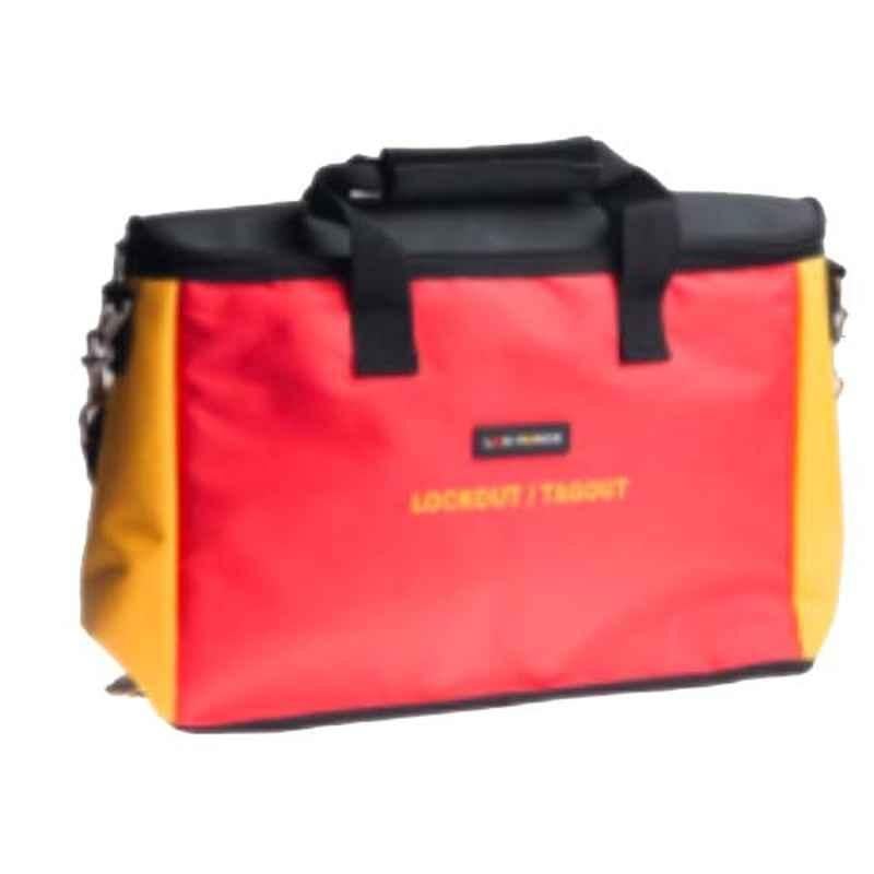 LOK-FORCE 45x22x32cm Polyester Yellow & Red Lockout Bag, BG-YR45SB