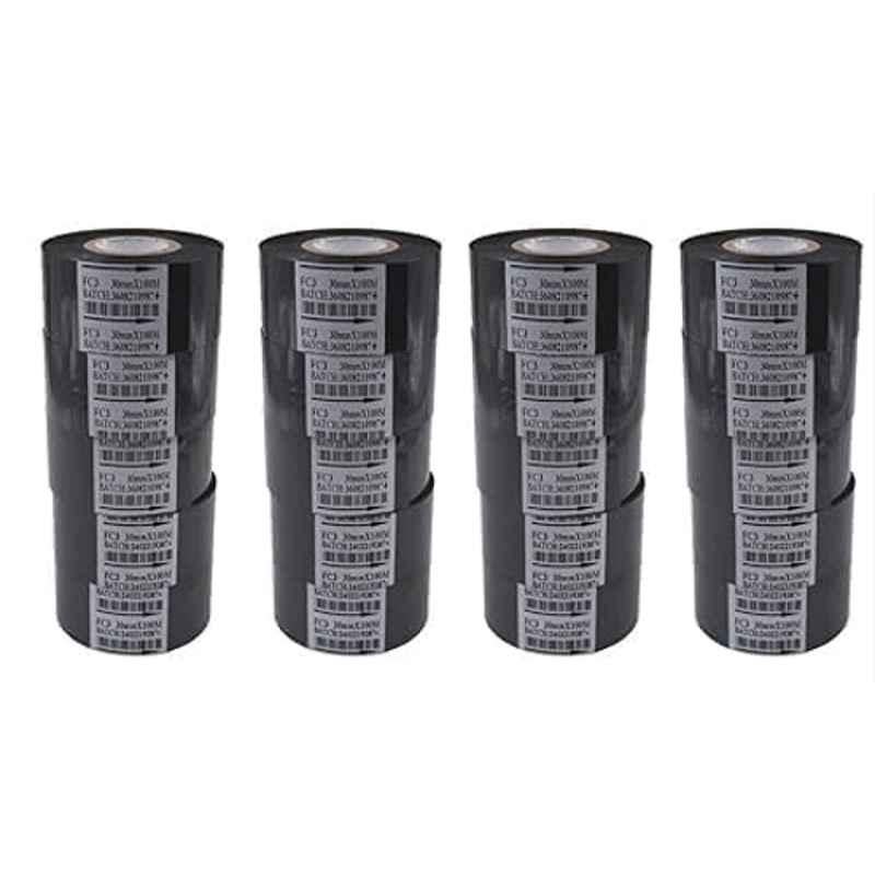 Universal Seal LC1 30mmx100m Black Thermal Transfer Barcode Label Ribbon Roll (Pack of 20)