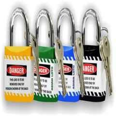 Asian Loto Yellow, Green, Blue & Black Regular Shackle Jacket Padlock, ALC-LPR-YGBK (Pack of 4)