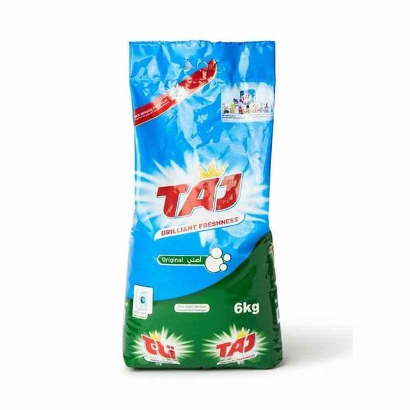 Taj Original Low Foam Detergent Powder, 6 Kg, 2 Pcs/Pack