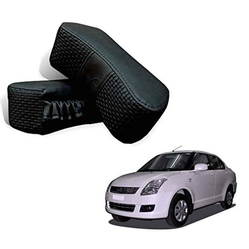 Kozdiko 2 Pcs Memory Foam Black Car Vastra Neck Rest Cushion Set for Maruti Suzuki Swift Dzire Old, koz_5247