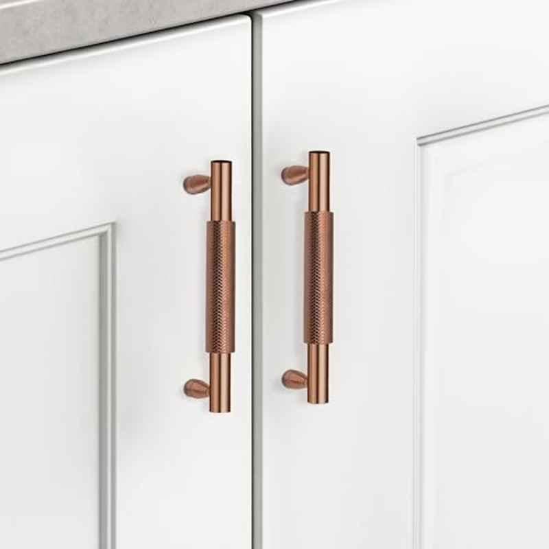 Plantex 96mm Stainless Steel Rose Gold PVD Finish Pull Cabinet Handle for Home & Office, APS-DTC-3910-RG-96MM-PK-2 (Pack of 2)
