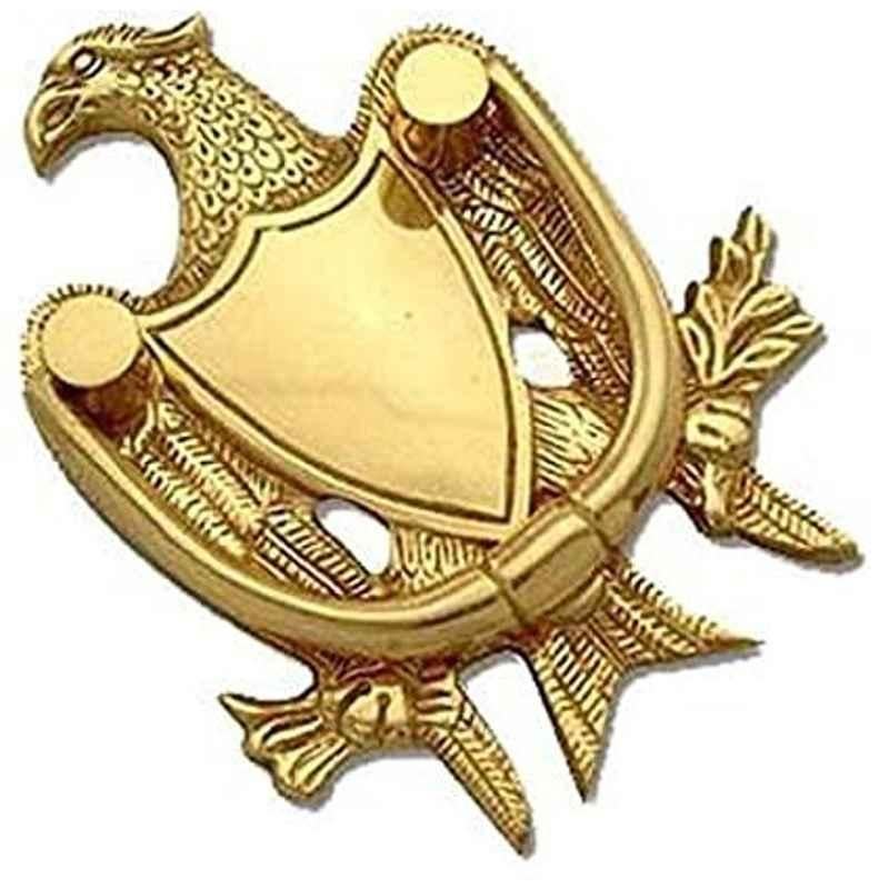 Smart Shophar 6 inch Brass Gold Eagle Door Knocker, SHA10DK-EAGL-GL06-P1