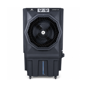 Novamax Rambo-150 150 Litre 8550CMH ABS Dark Grey Honeycomb Evaporative Aluminium Motor Tower Air Cooler, Fan Size: 20 inch
