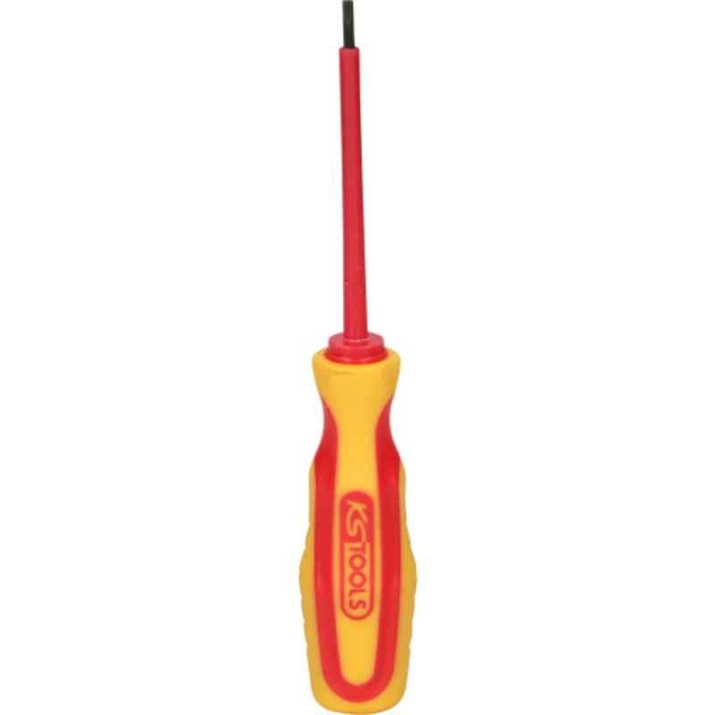 KS Tools Ergotorque 5.5mm S2 Steel VDE Screwdriver for Slotted Screws, 117.0512
