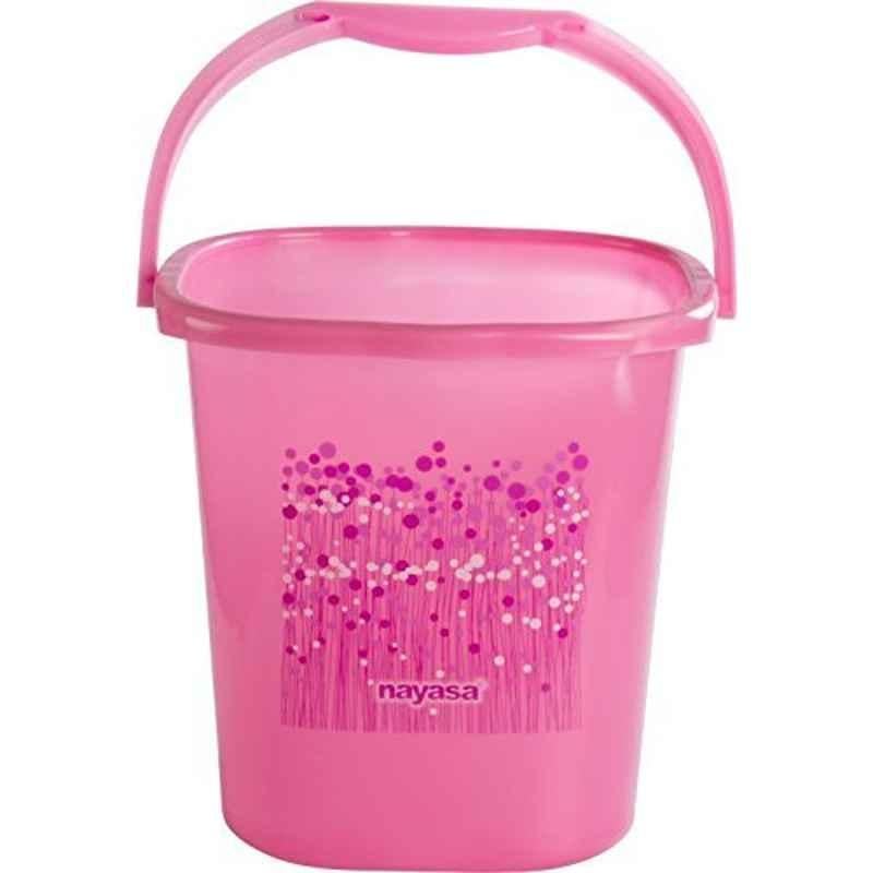 Nayasa 25L Plastic Pink Bucket (Pack of 2)