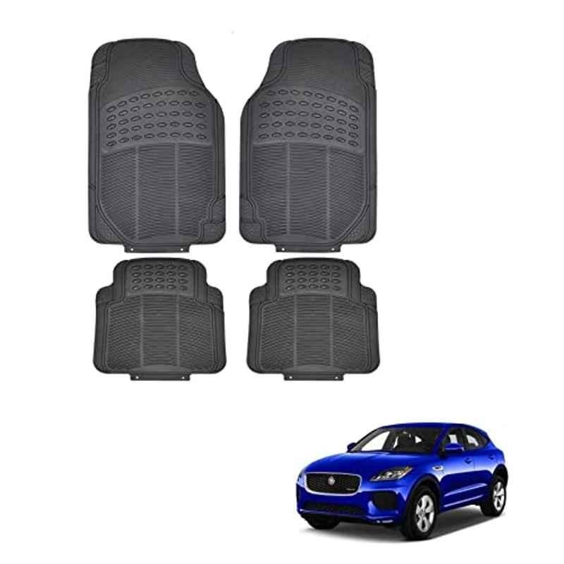 Kozdiko 4 Pcs Rubber Black Car Simple Floor Mat Set for Jaguar E-Pace