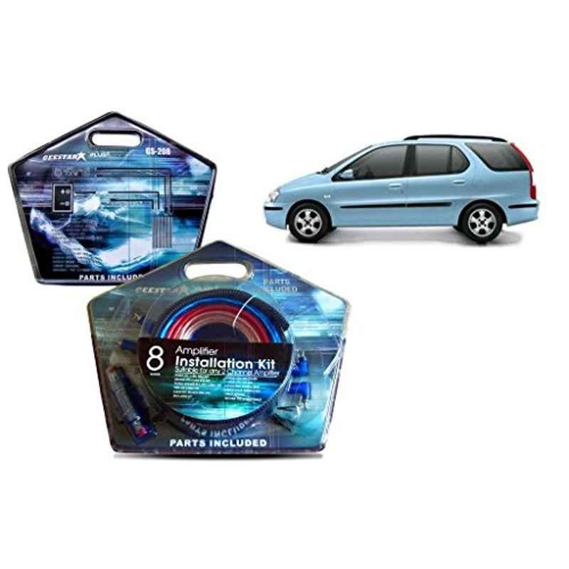 Auto Pearl Geestar Plus 8 Guage 2 Channel Amplifier Full Installation Kit for Tata Indigo Marina, GS-208