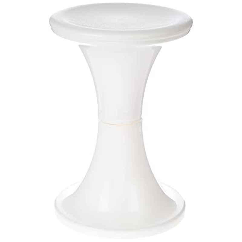 Cosmoplast Plastic White Round Stool, IFHHXX257WH