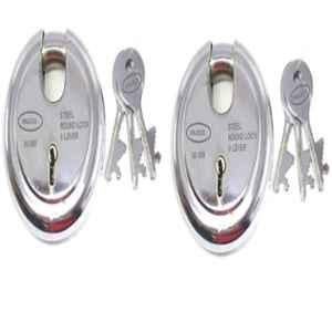 Onjecx RPL90 90mm Steel & Iron 9 Levers Padlock (Pack of 2)