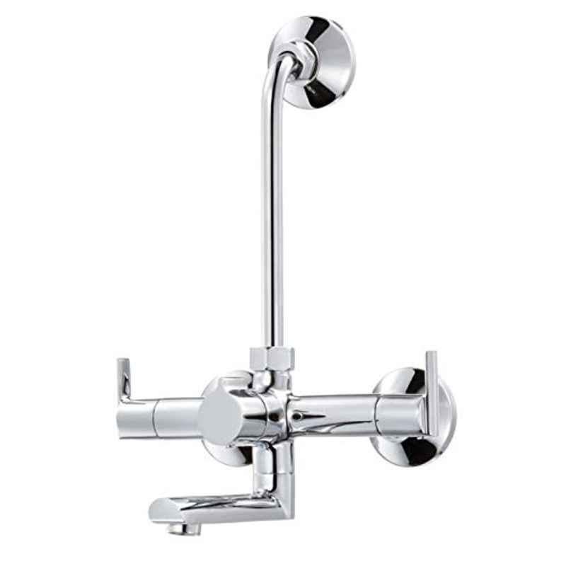 Aquieen Brass Hot & Cold Wall Mounted Wall Mixer with Provision for Overhead Shower