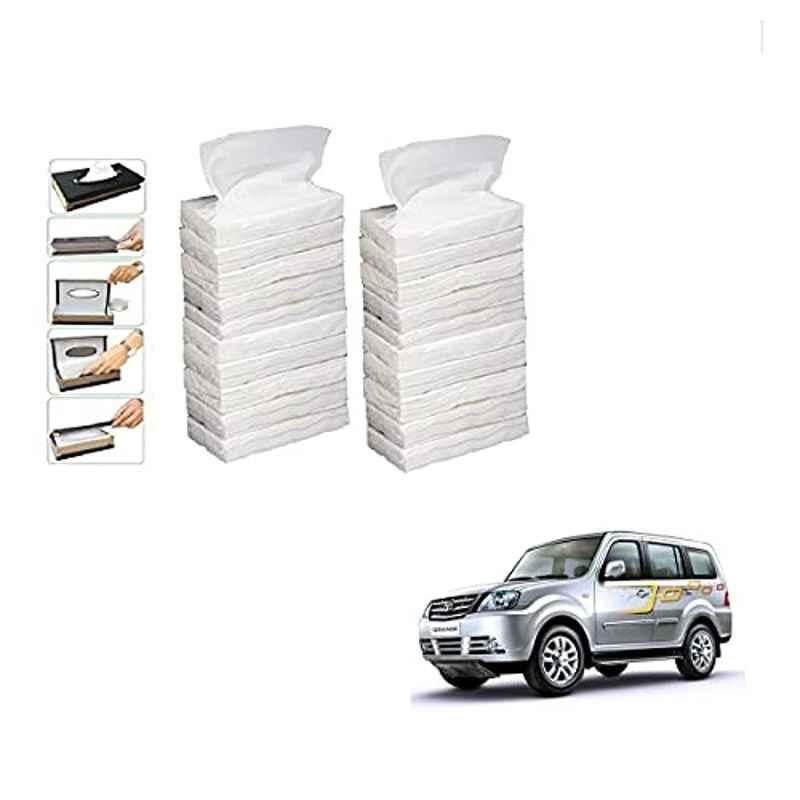 Kozdiko 100 Pulls Dispenser Box Refiller Tissue Paper with 200 Sheets for Tata Sumo Grand (Pack of 20)