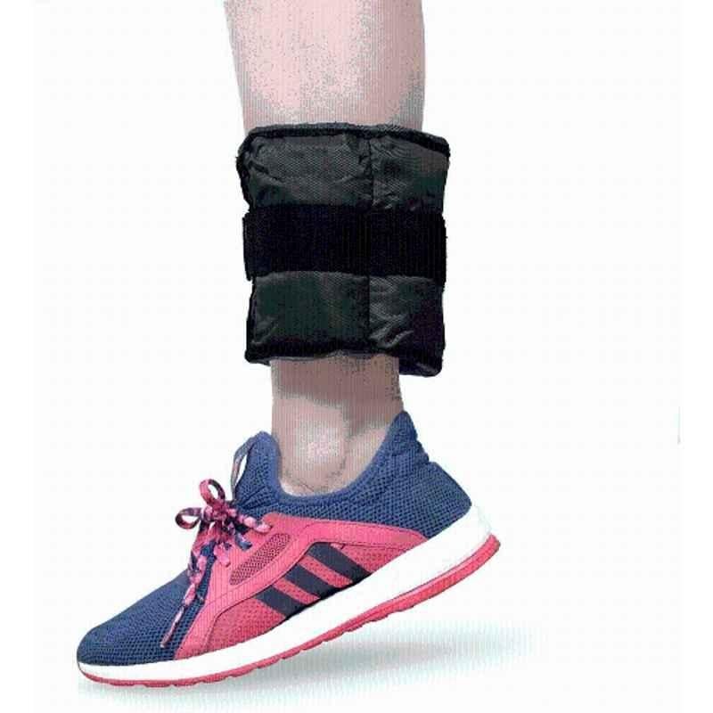 Matrica ART 0524 1kg Black Ankle Weight & 1kg Wrist Weight for Weight Lifting & Strength Training
