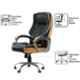 MRC M164_B&T Black & Tan Synthetic Leatherette High Back Revolving Office Chair